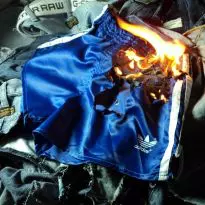Adidas shorts burn